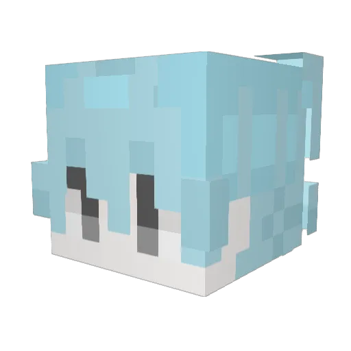 PaiOwO Minecraft avatar head, 3D render
