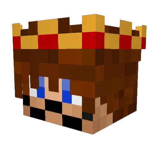 PaiPex Minecraft avatar head, 3D render