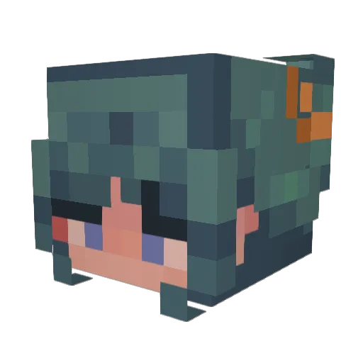 PaiSen_7 Minecraft avatar head, 3D render