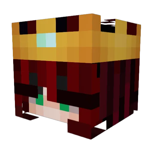 Paige1313 Minecraft avatar head, 3D render