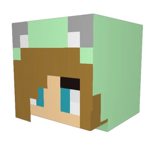 Paige6789 Minecraft avatar head, 3D render