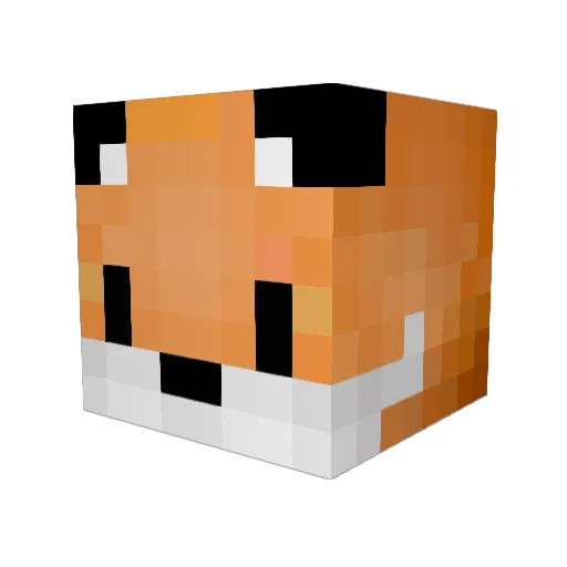 PaigePCH Minecraft avatar head, 3D render