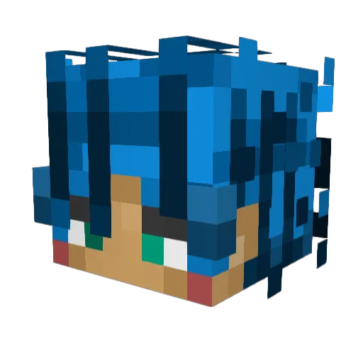 Paiii2 Minecraft avatar head, 3D render