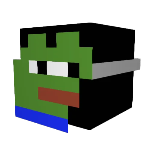 Paildramon Minecraft avatar head, 3D render