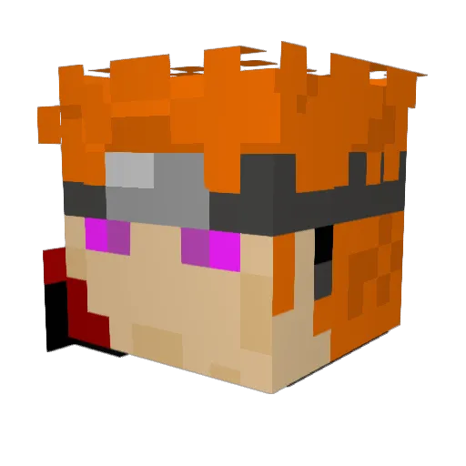 Pain4D Minecraft avatar head, 3D render