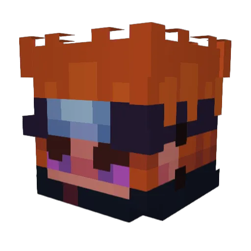 Pain4Gain Minecraft avatar head, 3D render