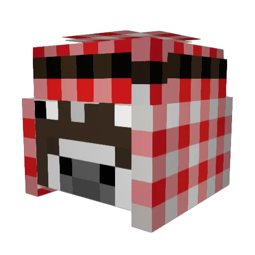 PainGrowKnee Minecraft avatar head, 3D render