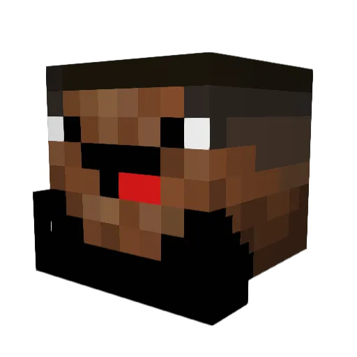 PainKlein Minecraft avatar head, 3D render