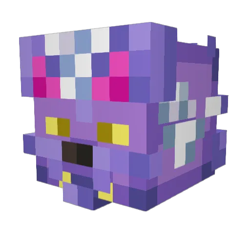 Painbowz Minecraft avatar head, 3D render