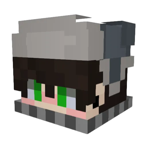 Painbringerr Minecraft avatar head, 3D render