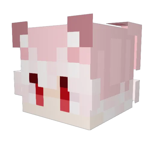 Paindesire Minecraft avatar head, 3D render