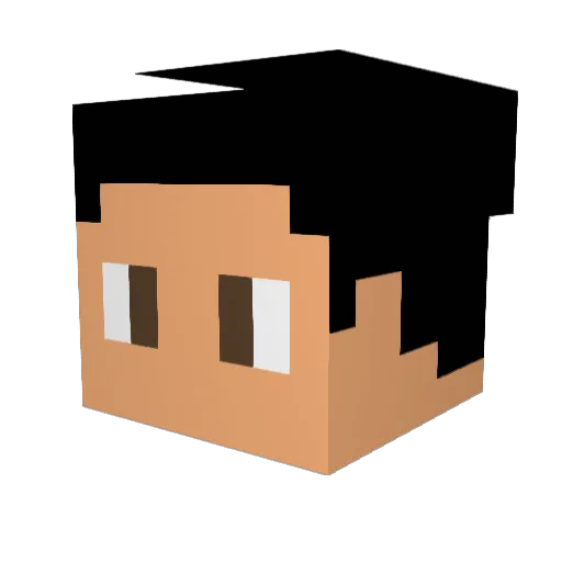 PainfullyPurple Minecraft avatar head, 3D render