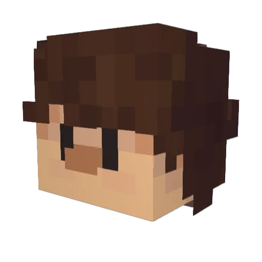 Paingelic Minecraft avatar head, 3D render
