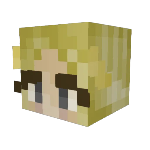 PainlesslyBasic Minecraft avatar head, 3D render