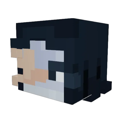 Painlust Minecraft avatar head, 3D render