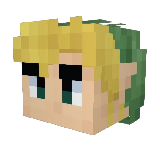 PaintBlobXD Minecraft avatar head, 3D render