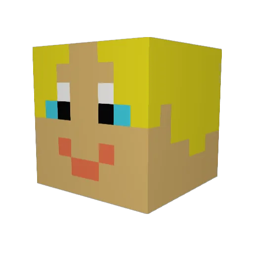 Paint_Chip Minecraft avatar head, 3D render