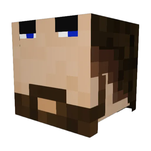 Paintballer35 Minecraft avatar head, 3D render