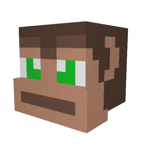 PaintedGoblin Minecraft avatar head, 3D render