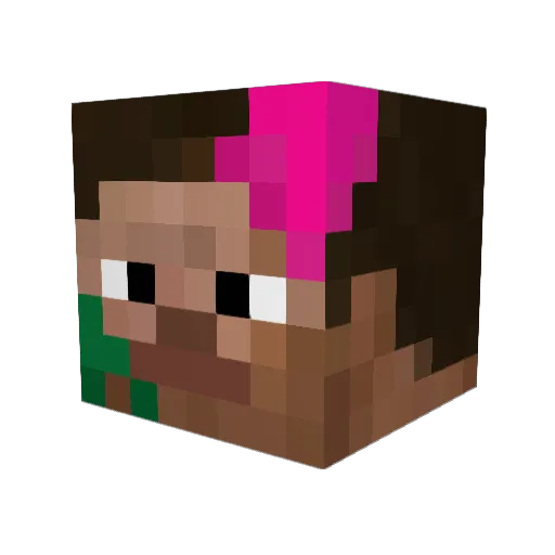 PaintedSpoon Minecraft avatar head, 3D render