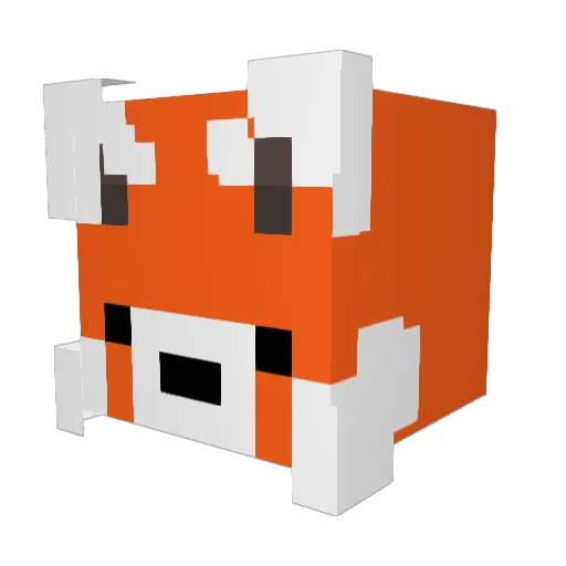 Painted_Racooon Minecraft avatar head, 3D render