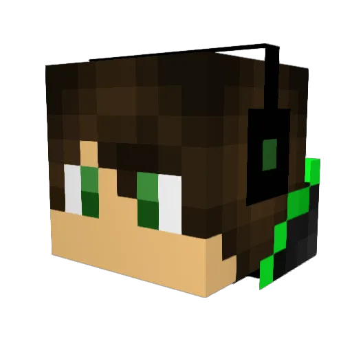 Painter35 Minecraft avatar head, 3D render