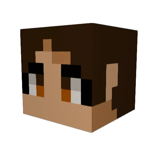 PainterlyBunny Minecraft avatar head, 3D render