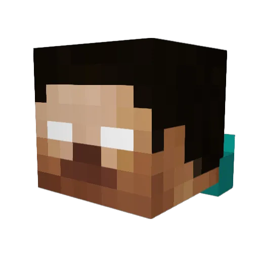 Painti_ Minecraft avatar head, 3D render