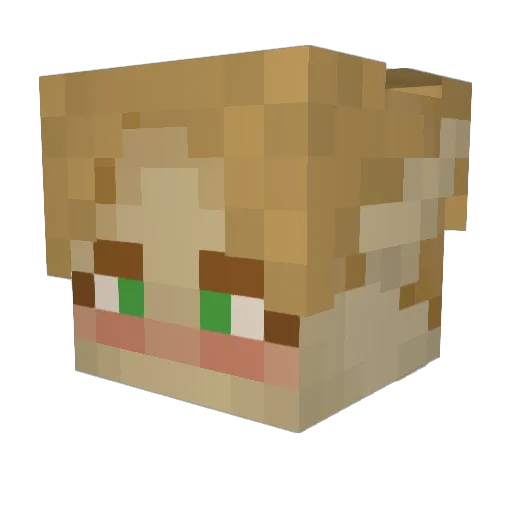 PaintingThing Minecraft avatar head, 3D render