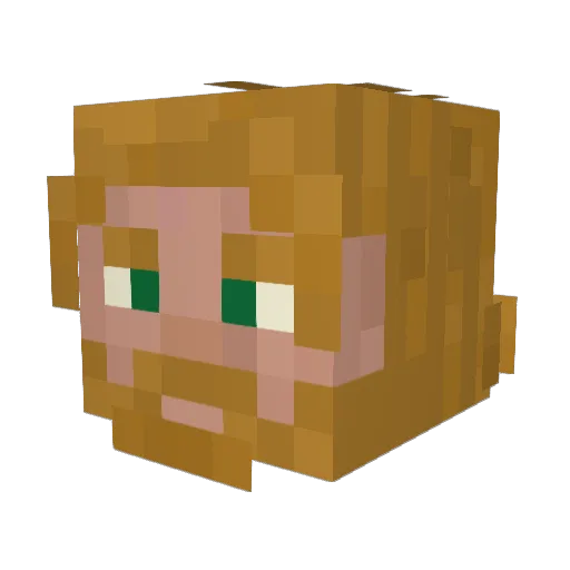 Painttbul Minecraft avatar head, 3D render