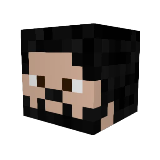 PairOfGloves Minecraft avatar head, 3D render