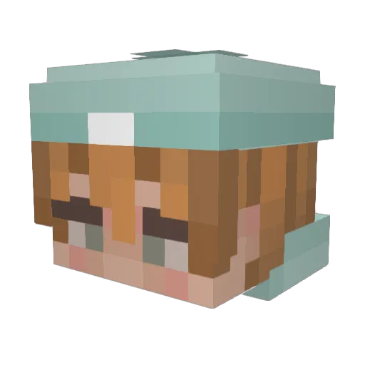 PaireDorEile Minecraft avatar head, 3D render