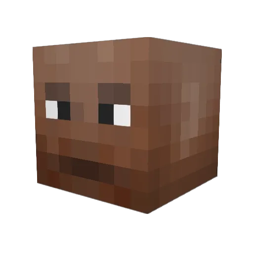 Pairel Minecraft avatar head, 3D render