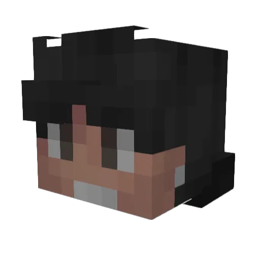 Paisagem Minecraft avatar head, 3D render