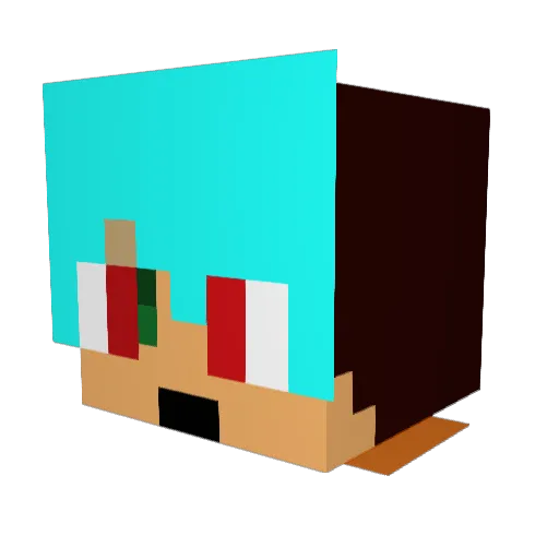 PaisleyShirt Minecraft avatar head, 3D render