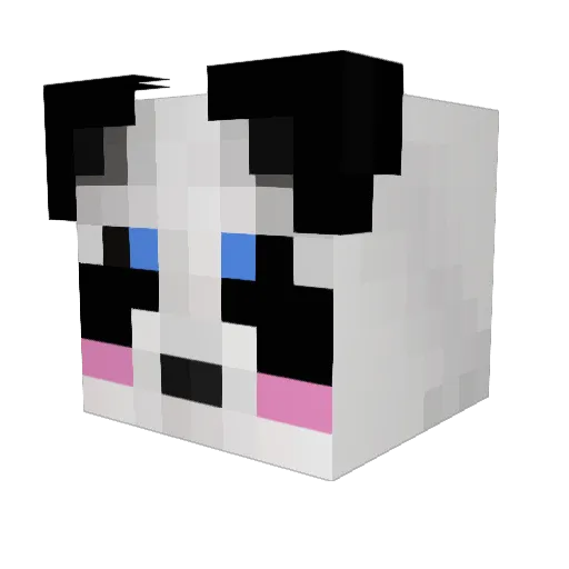 PaisleyThePanda Minecraft avatar head, 3D render