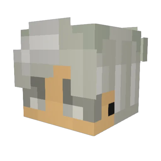 Pajamasocks Minecraft avatar head, 3D render