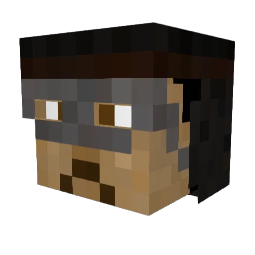 Pajoma Minecraft avatar head, 3D render