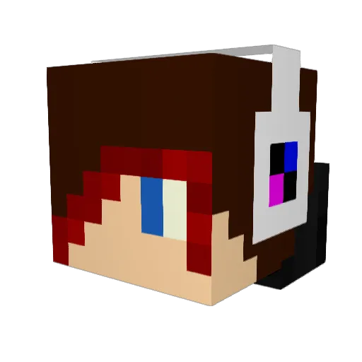 Pajron21 Minecraft avatar head, 3D render