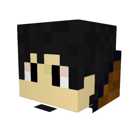 PakJoyo Minecraft avatar head, 3D render