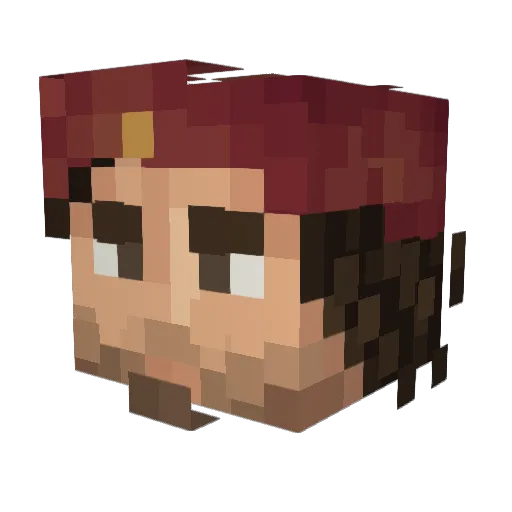 Pak_123 Minecraft avatar head, 3D render