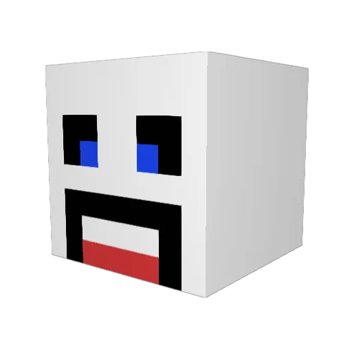 Pak_G Minecraft avatar head, 3D render