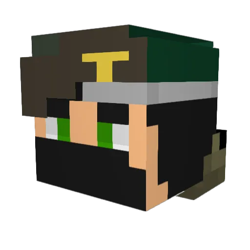 Pakagy Minecraft avatar head, 3D render