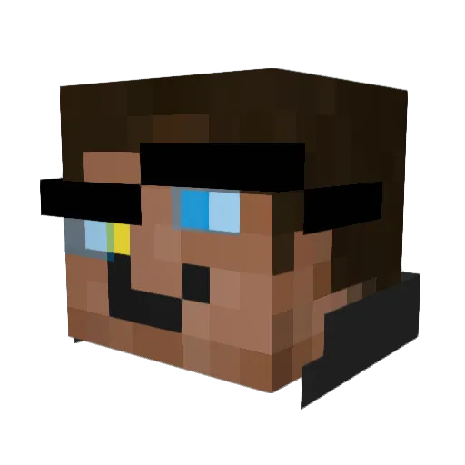PakatoZer_ Minecraft avatar head, 3D render