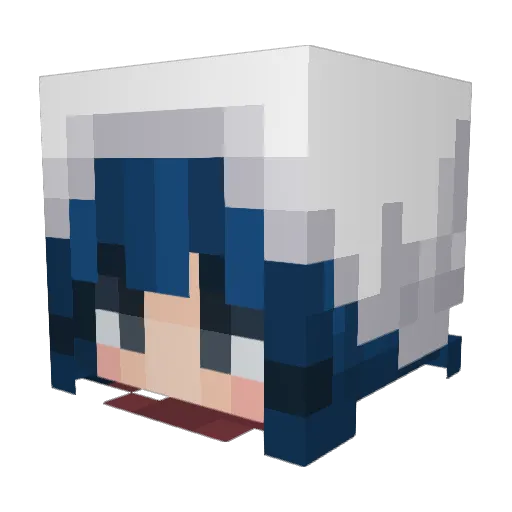 Pakatwo Minecraft avatar head, 3D render
