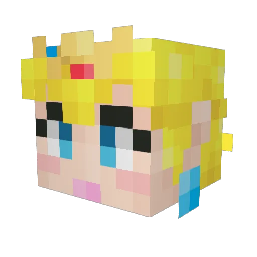 Pakeo22 Minecraft avatar head, 3D render