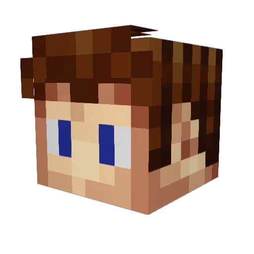 Paker030 Minecraft avatar head, 3D render