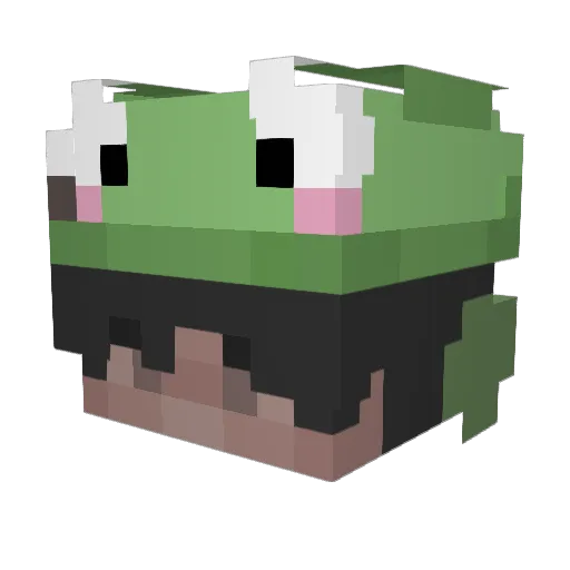 Pakes_ Minecraft avatar head, 3D render