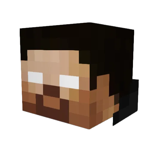 Pakete1000 Minecraft avatar head, 3D render