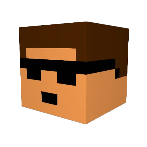 PakettiPake Minecraft avatar head, 3D render